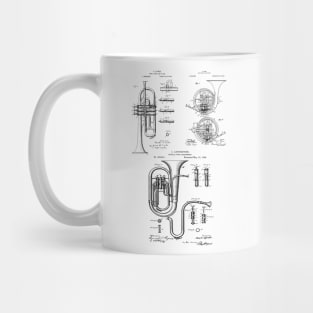 Classical Musician Brass Instruments Patents Mug